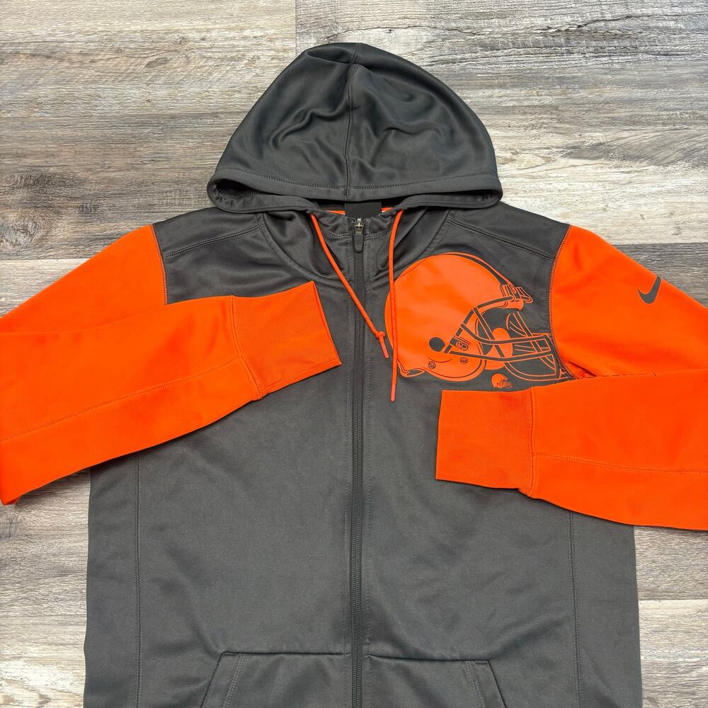 Nike Cleveland Browns NFL Green Blue Mens S Full Zip Sportswear Zip Up Hoodie
